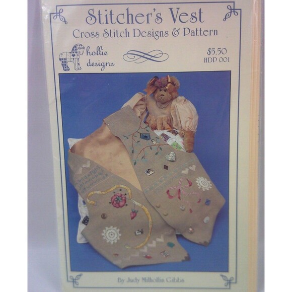 Stitcher's Vest Embroidered Designs Pattern For Vest and Embellishments Uncut - Picture 1 of 3